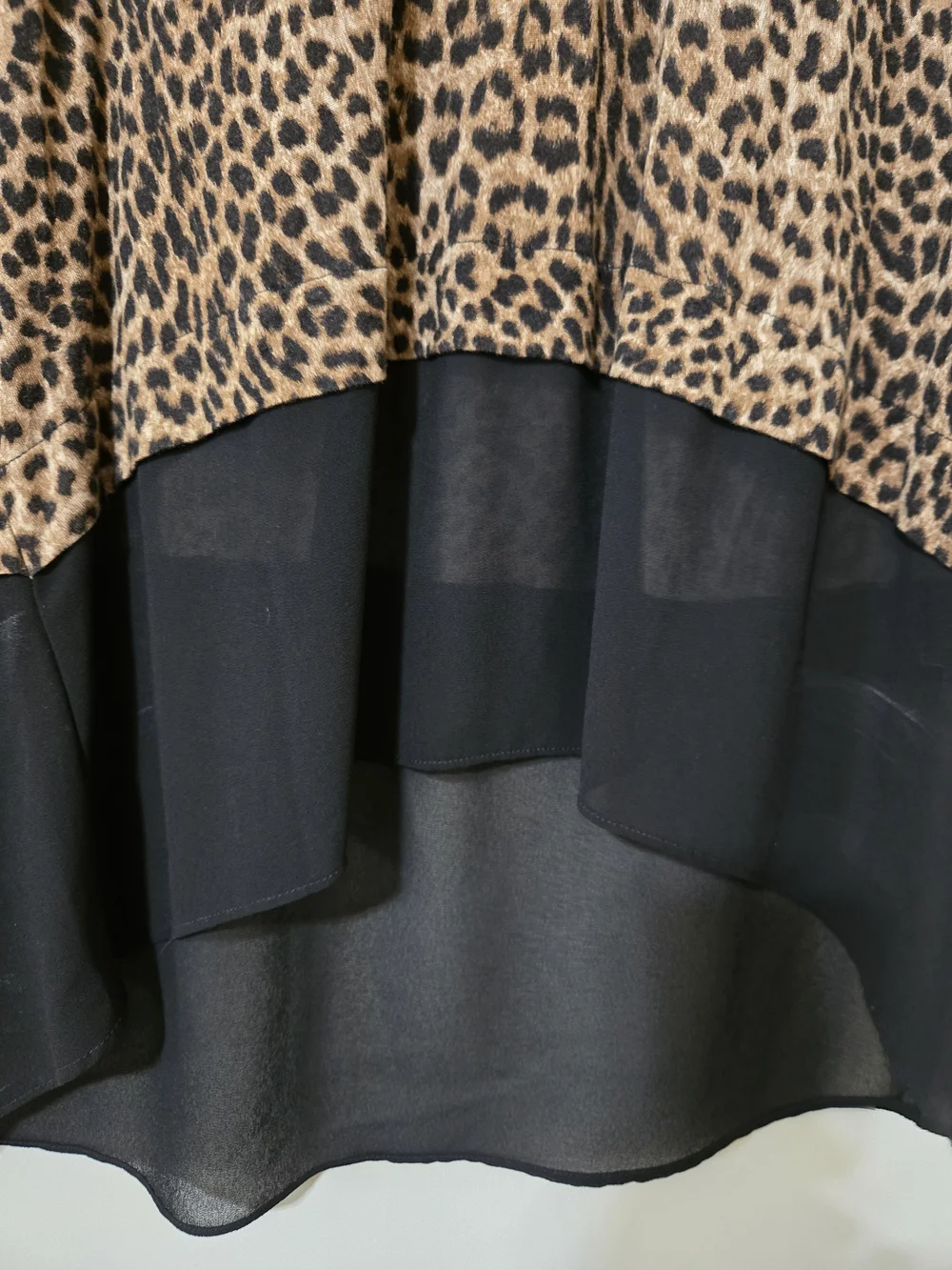 Michael Kors Leopard Print Top in Black and Brown